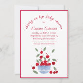 Cherry Thème Aquarelle Baby shower Invitation (Devant)