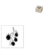 Cherry Tomaten Plant Gardening Rustic Lino-cut Ru Rubberstempel (Gestempeld)