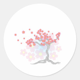 Cherry Tree Blossom Ronde Sticker