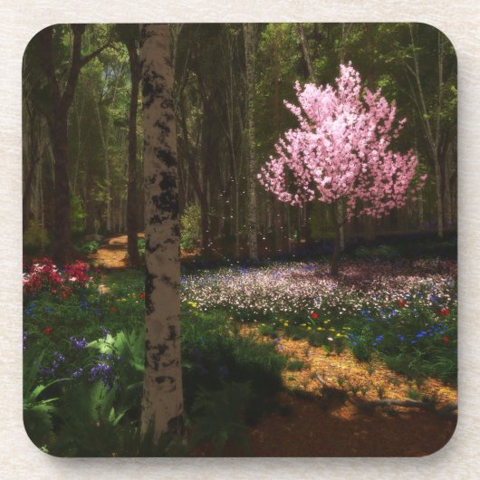 Cherry Tree Concerto Cork Onderzetter (Voorkant)