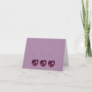 Cherry Trio - Blank Card for Any Occasion Bedankkaart