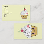 Cherry Vanilla Cupcake Visitekaartje (Voorkant / Achterkant)