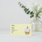 Cherry Vanilla Cupcake Visitekaartje (Staand voorkant)