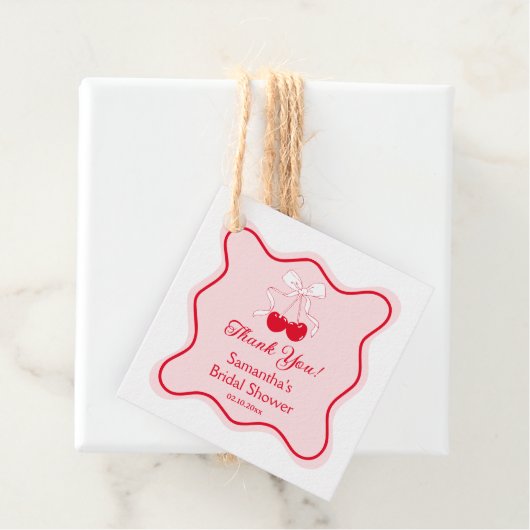 Cherry Vrijgezellenfeest Bedankjes Labels (In situ)