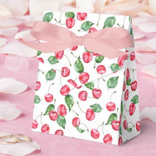 Cherry Waterverf Pattern Bedankdoosjes (Huwelijk)
