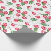 Cherry Waterverf Pattern Cadeaupapier (Hoek)
