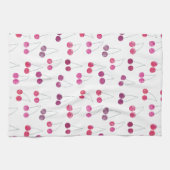 Cherry Waterverf Pattern Pink Theedoek (Horizontaal)