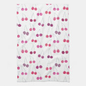 Cherry Waterverf Pattern Pink Theedoek (Verticaal)