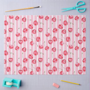 Cherry Waterverf Pattern Tissuepapier