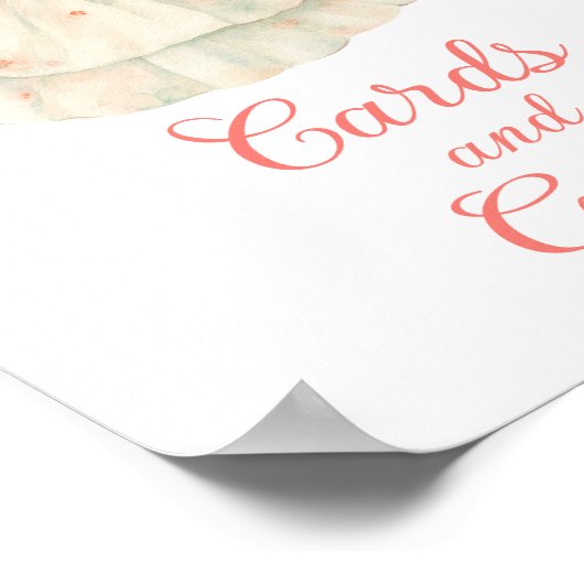 Cherry Whimsical Cherry Blossom Kaarten en geschen Poster (Hoek)