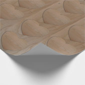 Cherry Wood Hearts Wrapping Paper Cadeaupapier (Hoek)