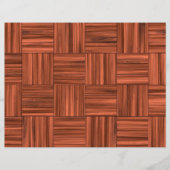 Cherry Wood Parquet Floor Pattern Flyer (Voorkant)