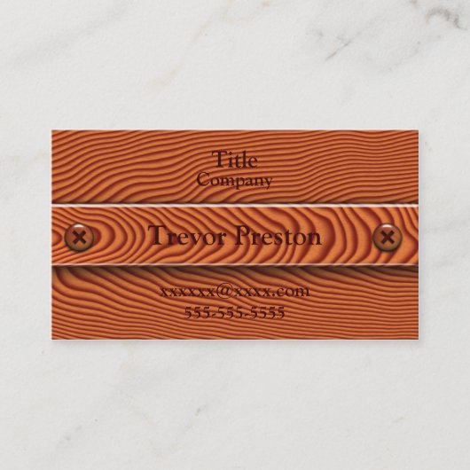 Cherry Wood Visitekaartjes (Voorkant)