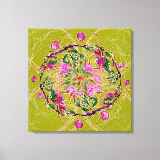 Cherry Wreath Canvas Afdruk (Voorkant)