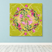 Cherry Wreath Canvas Afdruk (Insitu (Houten vloer))