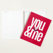 Cherry You & Me Personnalisé Pink Planner (Devant avec enveloppe)