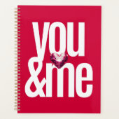 Cherry You & Me Personnalisé Pink Planner (Devant)