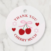 Cherry Zoete Bruidsmeisjesfeest Bedankjes Labels (Voorkant)