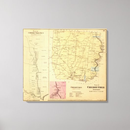 Cherrytree Township Canvas Afdruk (Voorkant)
