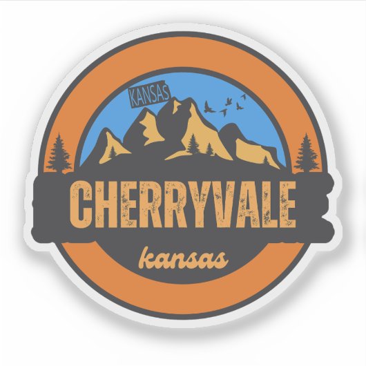 Cherryvale, Kansas Sticker (Voorkant)
