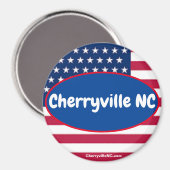Cherryville NC Patriotic magnet Magneet (Voorkant / Achterkant)