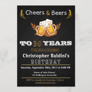 CHERS & BIÈRES ANNIVERSAIRE INVITATION POUR TOUT Â