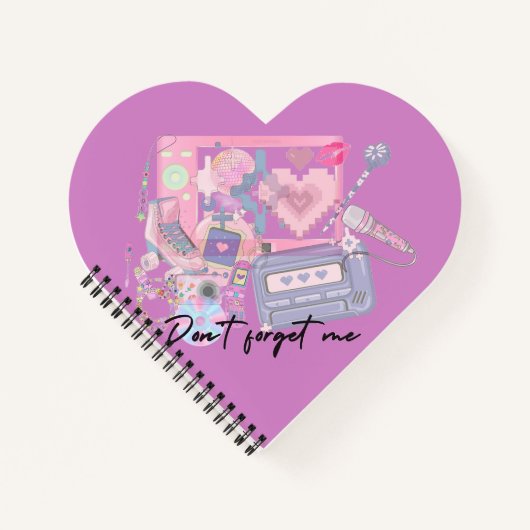 Chers souvenirs – Cahier nostalgique rose Y2K (Devant)