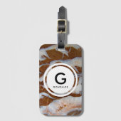 Chert Rock met Quartz Aderen en Monogram Bagagelabel (Voorkant (verticaal))