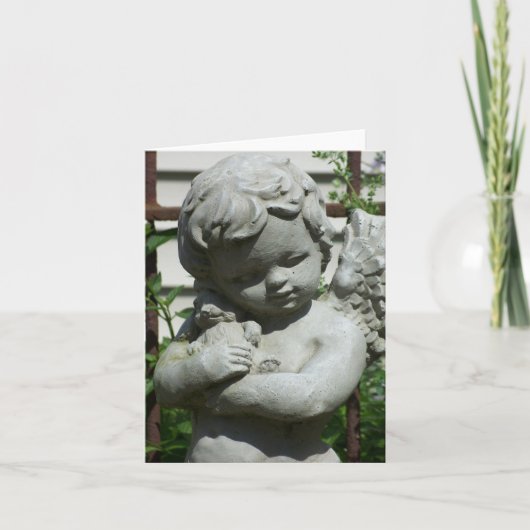 Cherub Angel Close-up Notecard Kaart (Voorkant)