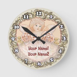 Cherub Angel Heart op maat Ronde Klok