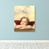 Cherub by Raphael Canvas Afdruk (Insitu (Houten vloer))