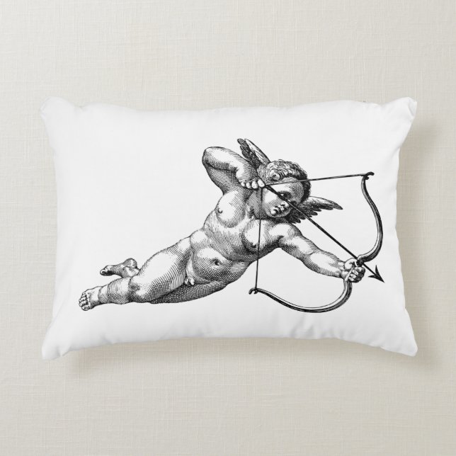  Cherub Cupid Love Accent Sierkussen Accent Kussen (Voorkant)