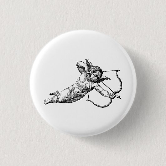  Cherub Cupid Love Ronde Button 3,2 Cm (Voorkant)