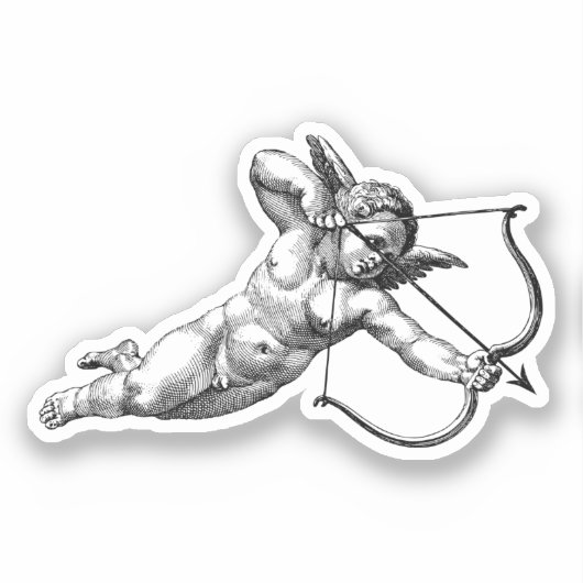  Cherub Cupid Love Sticker (Voorkant)