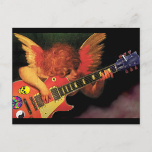 Cherub électrique avec carte postale guitare
