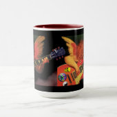 Chérub électrique, tasse à café à deux tons. (Centre)