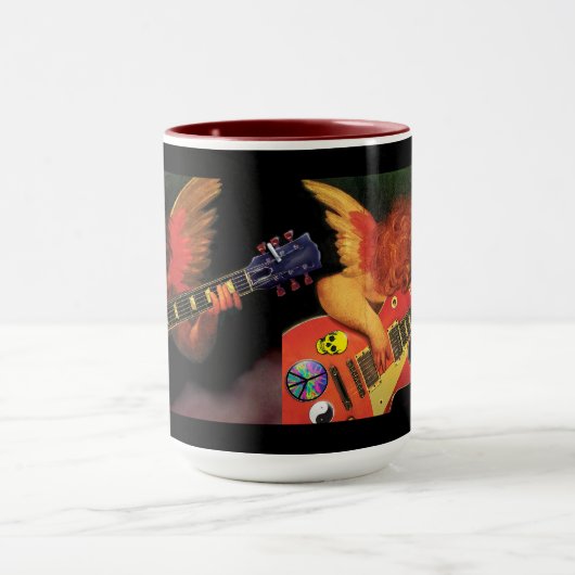 Chérub électrique, tasse à café à deux tons. (Centre)