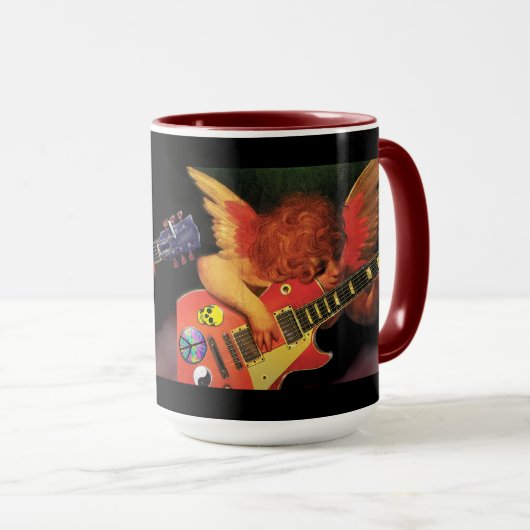 Chérub électrique, tasse à café à deux tons. (Devant droit)