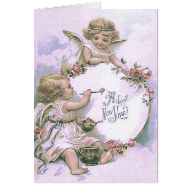 Cherub Engel Schilderij Roze Ei (Voorkant)