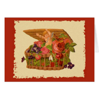 Cherub et Roses dans une corbeille