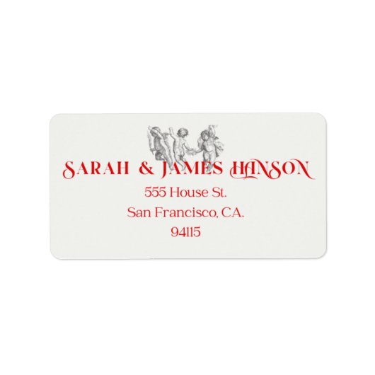 Cherub Étiquette de adresse (Devant)