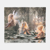 Cherub Fairy Fleece Deken (Voorkant (Horizontaal))