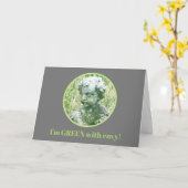 CHERUB/FÉLICITATIONS EN PIERRE MOUSSE. CARTE (Fleur jaune)