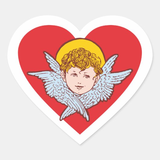 Cherub Herz heart Hart Sticker (Voorkant)