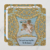 Cherub Holiday Chic Élégant Invitation de Noël (Devant / Derrière)