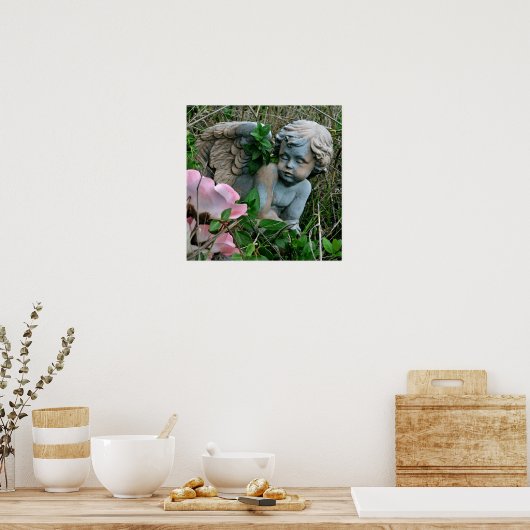 Cherub in de gras poster (Keuken)