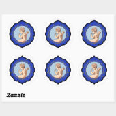 Cherub in Perzisch lijst Slachend leven CC1010 Ronde Sticker (Vel)
