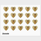 Cherub met Posies Hart Sticker (Vel)