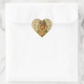 Cherub met Posies Hart Sticker (Tas)
