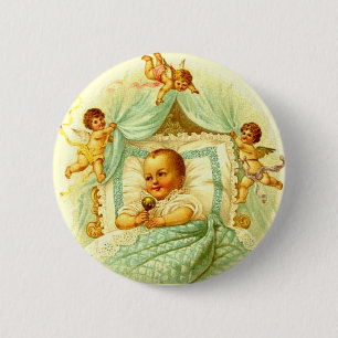 Cherub - Nieuwe babyschoeisel Gift Gender Neutral Ronde Button 5,7 Cm